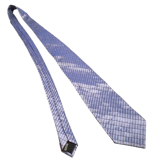 Calvin Klein 100% Silk Tie Slate Diamond Patterned - Picture 2 of 8